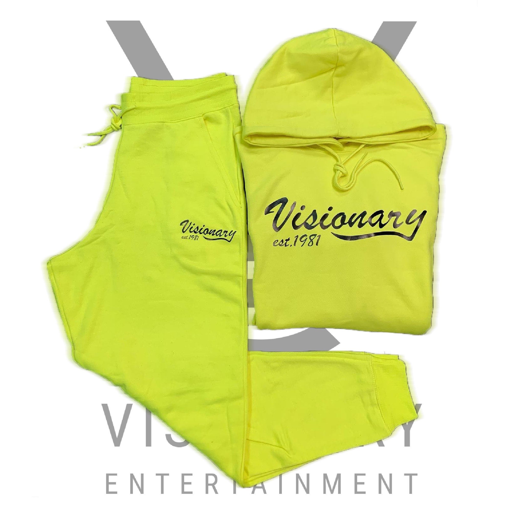 Neon yellow sweatsuit store